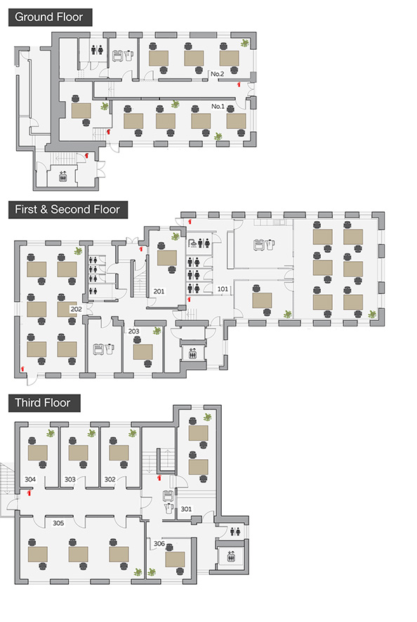 The Chapel floor plan and tenants