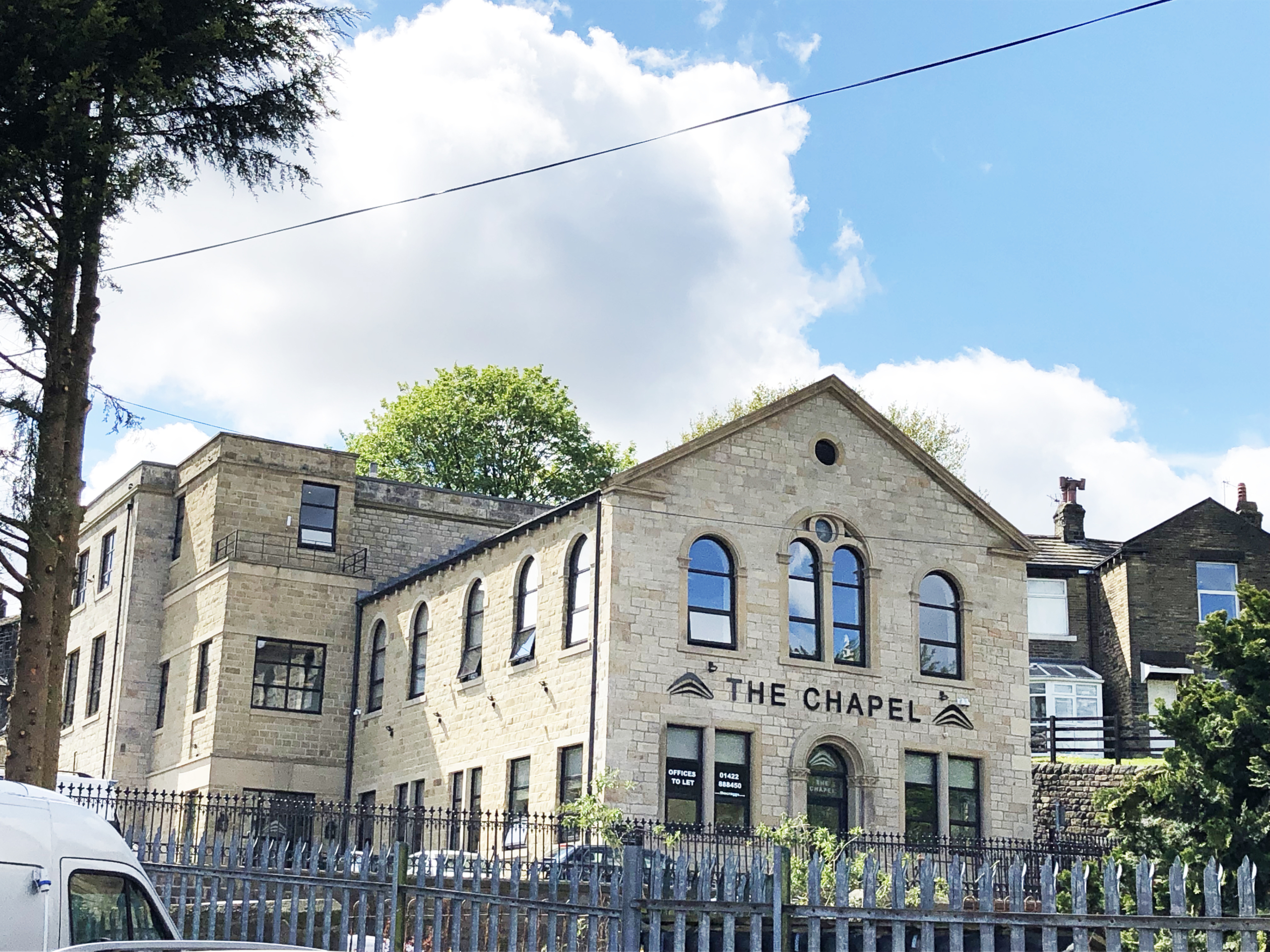 Outside view of the Chapel - offices to rent in Hebden Bridge