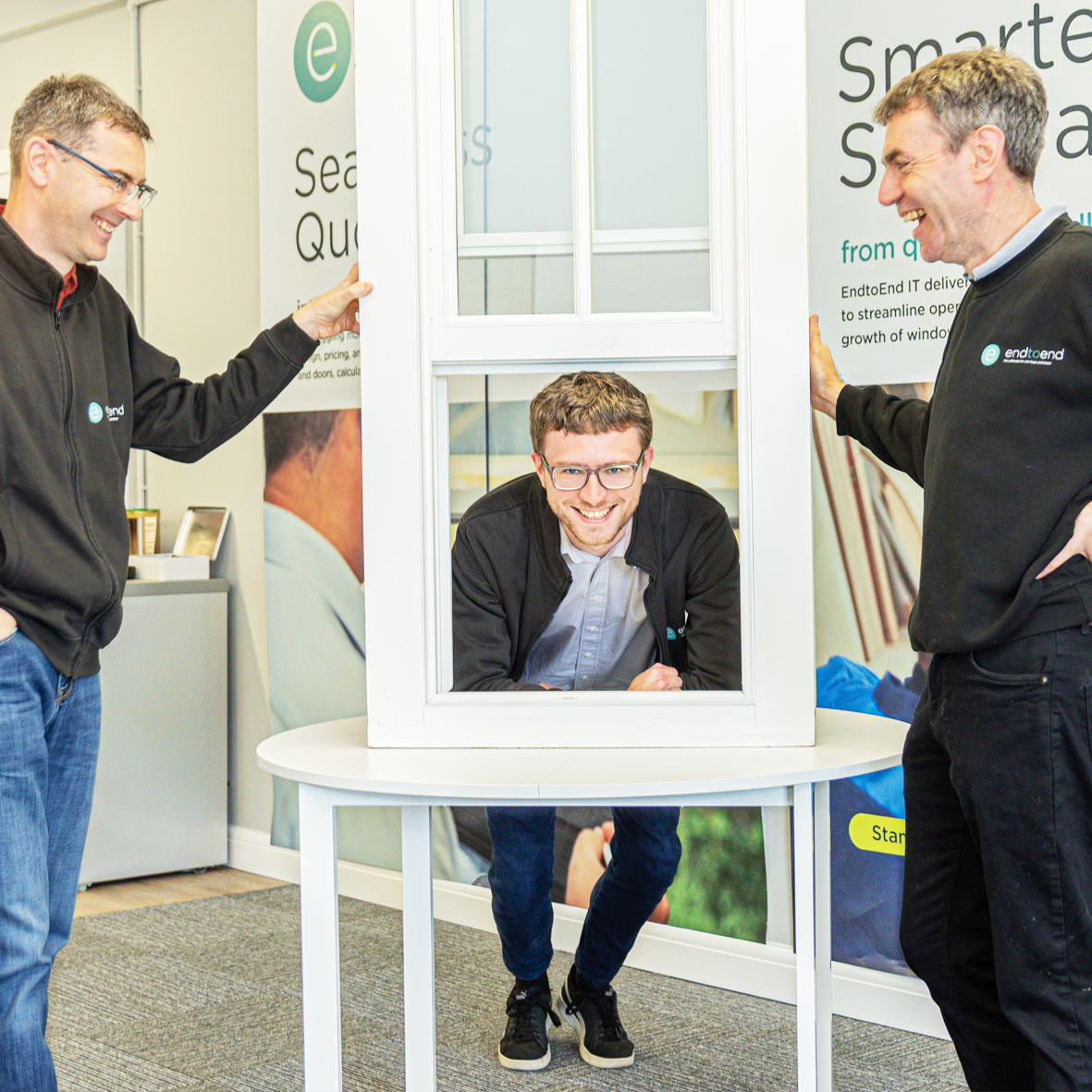 End-to-End-IT-tenant-spotlight End to End working in their office at The Craggs