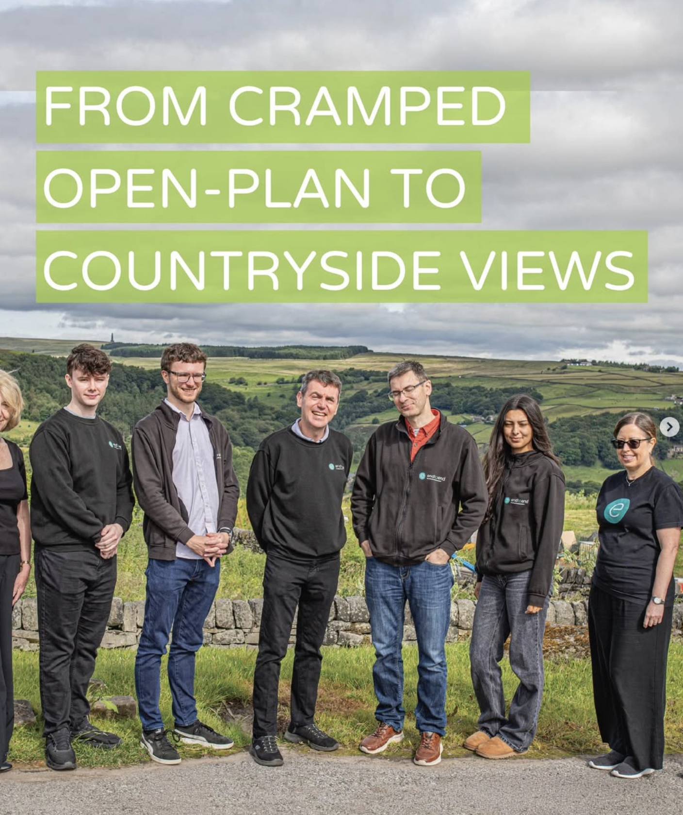 photo of the tenant team with the calder valley behind
